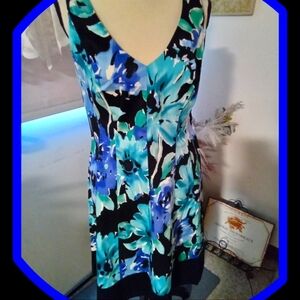 Chaps Sleeveless Floral  Fit and Flare Summer Dress